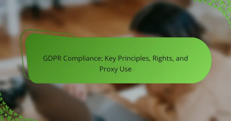 GDPR Compliance: Key Principles, Rights, and Proxy Use