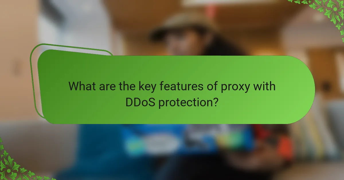 What are the key features of proxy with DDoS protection?